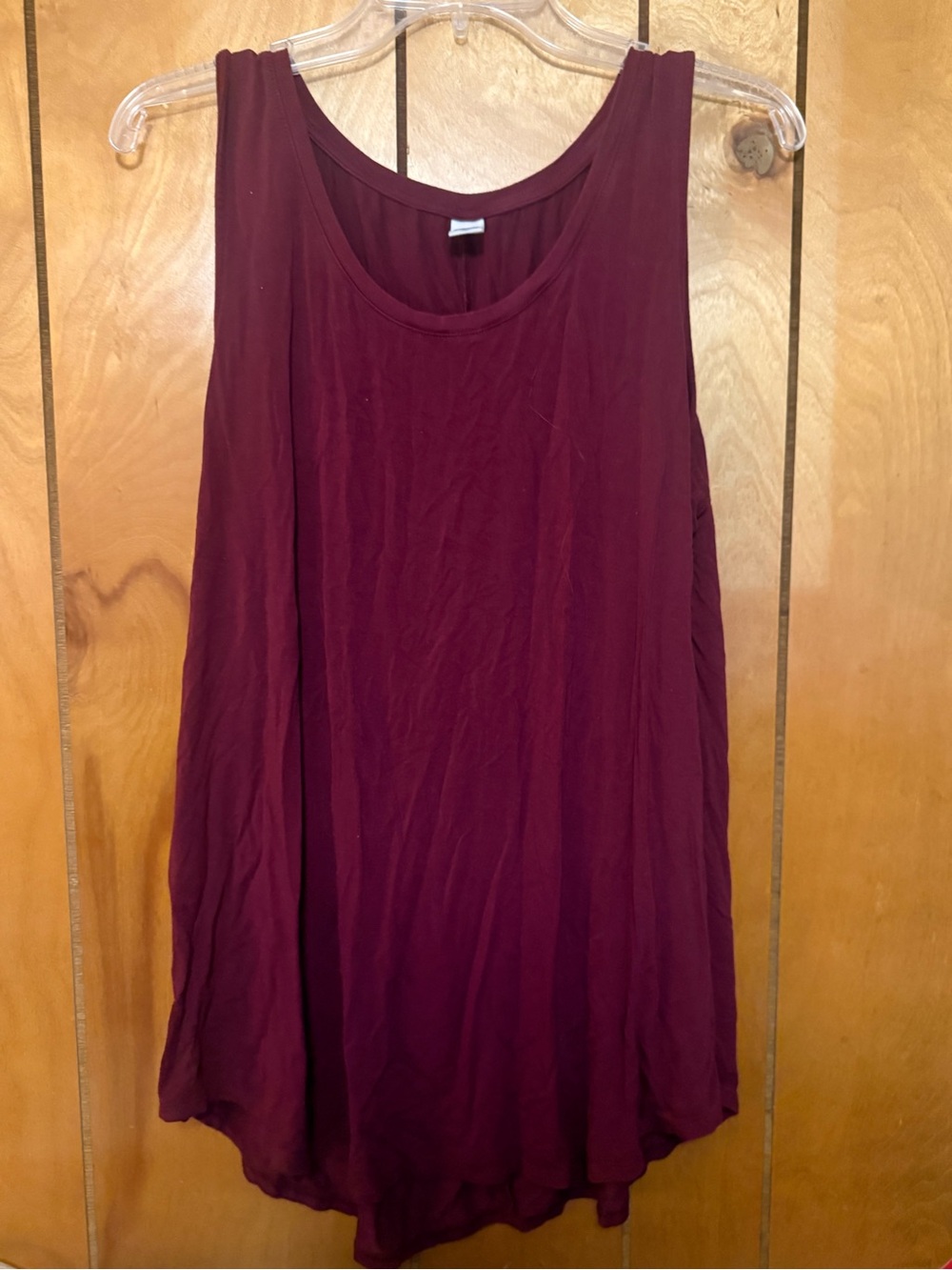 Old Navy Women's Deep Burgundy Sleeveless Swing Tank